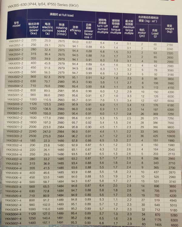 Y、YKS、YKK系列6KV中型高壓三相異步電動機