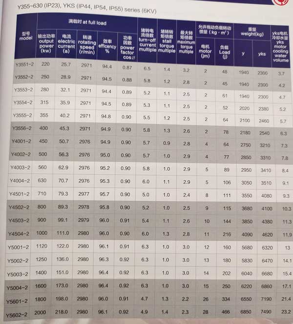 Y、YKS、YKK系列6KV中型高壓三相異步電動機